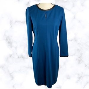 Talbots Faux Leather Trim dress